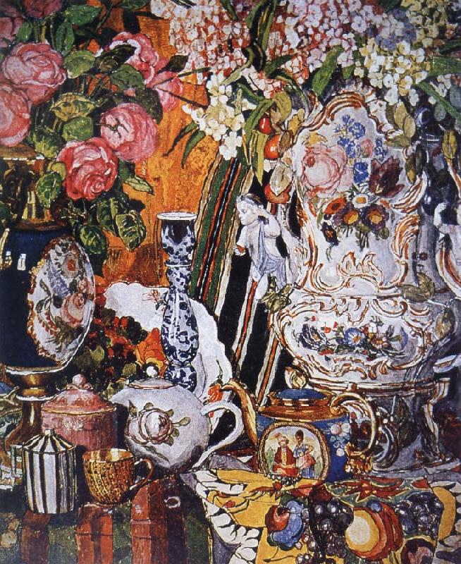 Alexander Yakovlevich GOLOVIN China and Flower china oil painting image